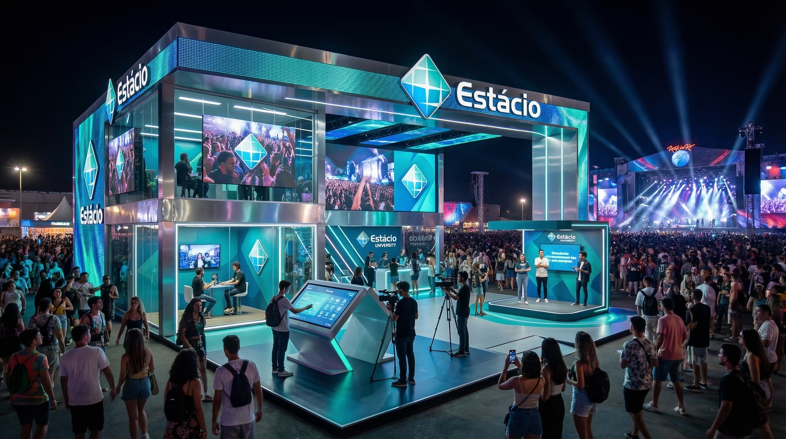 Tela digital com experiência imersiva